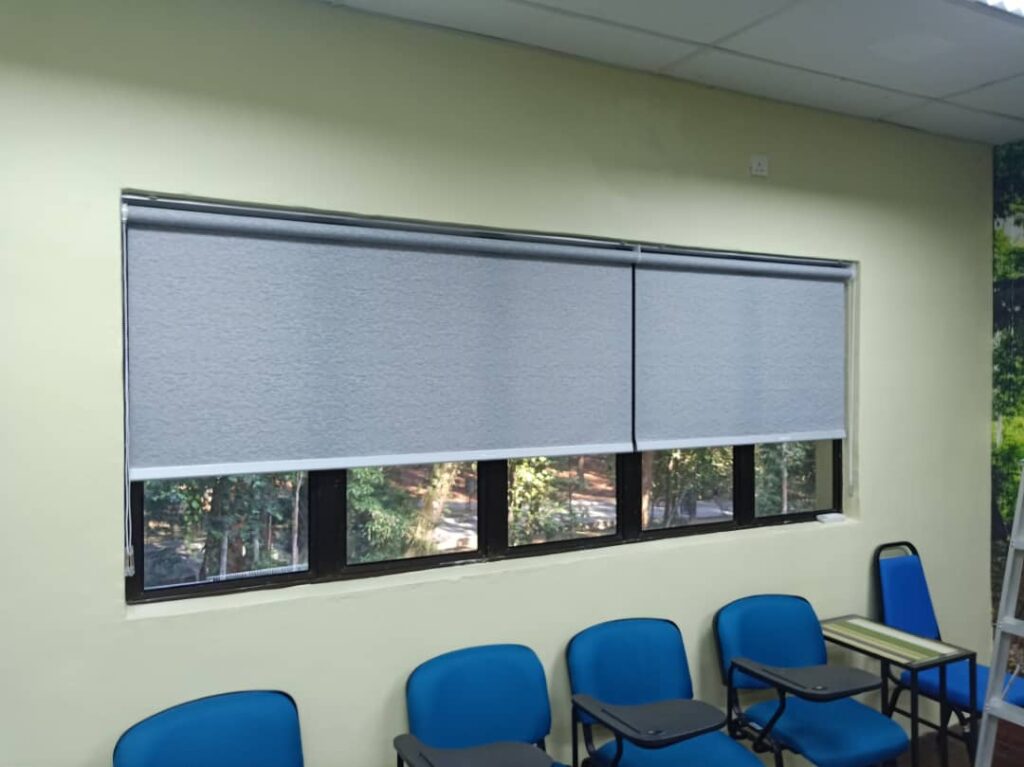 home office windows roller blinds