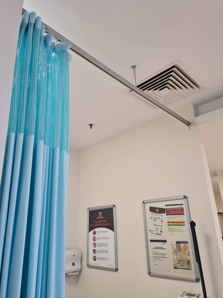 hospital curtain rails