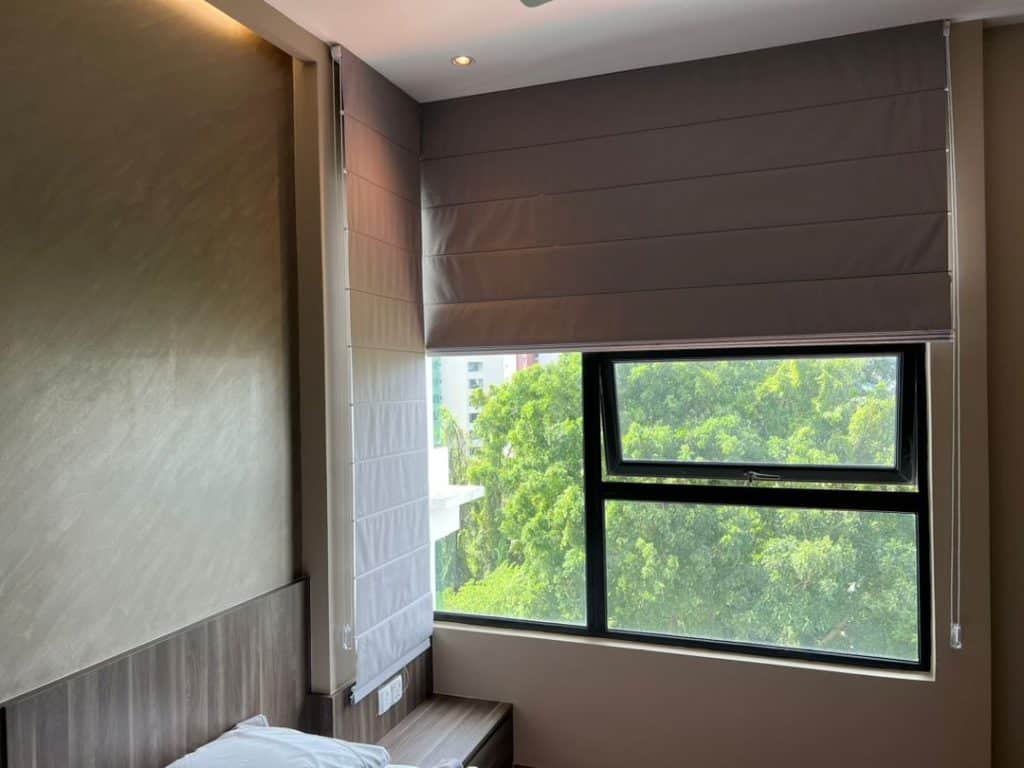 roman blind for bedroom